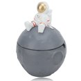 thumbnail image 3 of Cenicero de astronauta con tema de luna dorada, Material de resina, Cenicero portátil decorativo de gran capacidad con tapa para oficina en casa, 3 of 5