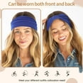 thumbnail image 3 of EP  Wide Headbands for Women Non Slip 6 Pack Soft Elastic Hair Bands Sports Yoga Running Gym Workout Knotted Head Wraps, Cotton Cloth African Turbans Solid Color Bandana-with 6 Pcs Hair Ties, 3 of 16