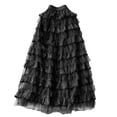 thumbnail image 2 of Women's High Waisted Maxi Tiered Skirt Multi Layered Ruffle Mesh Tulle A-Line Tutu Skirt Flowy Elegant Boho Style Skirt Formal Party Evening Wedding Guest Apparel, 2 of 5