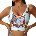 thumbnail image 2 of Uemuo Funny Christmas Gnome Pattern Women's Sports Bra - High Impact Support, Breathable, and Comfortable Athletic Bra for Running, Yoga, and Workouts, 2 of 9