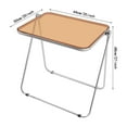 thumbnail image 2 of Acrylic Folding TV Tray Table, Clear Acrylic Foldable End Side Table Modern Square Table Small Folding Desk Portable Laptop Table No Assembly Required for Small Spaces, 2 of 17