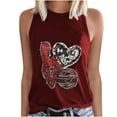 thumbnail image 1 of Camiseta sin mangas con cuello redondo y letras a la moda de verano para mujer, blusa, jersey Pompotops  lopia993283, 1 of 5