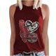 thumbnail image 1 of Camiseta sin mangas con cuello redondo y letras a la moda de verano para mujer, blusa, jersey Pompotops  lopia993284, 1 of 5