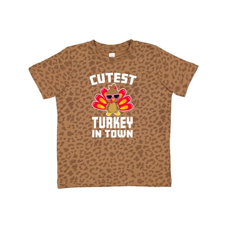 

Inktastic Thanksgiving Cutest Turkey in Town Gift Toddler Boy or Toddler Girl T-Shirt