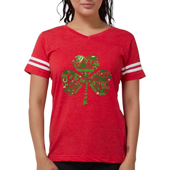 CafePress - St Paddys Day Shamrock T Shirt - Womens Football Shirt