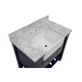 thumbnail image 2 of Charlotte 36" Farmhouse Bathroom Vanity with Royal Blue Cabinet and Carrara Marble Top, 2 of 6