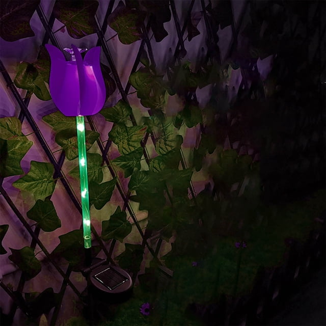 Back To School!Solar Garden Decor Lights Outdoor Waterproof,Solar Powered Pathway Landscape Lighting,Solar Garden Decorative Lights,Simulated Tulips Windmill Lights,Outdoor Solar Ground Lights
