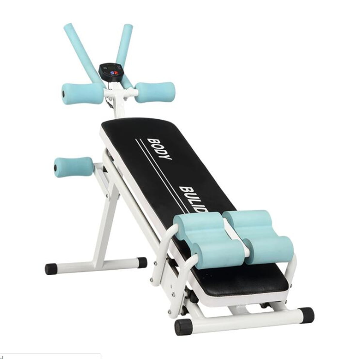 Flat Bench Load 600 lbs Multifunctional Exercise Bench Household Exercise Equipment Capacity Weight Bench for Weight Training and Ab Training Exercises Soft Foam Wear-Resistant Steel Sit Up Bench 