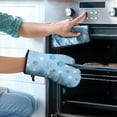 thumbnail image 2 of Blue Dog Paw Footprint Kitchen Oven Mitt and Pot Holder Sets 2 Pcs for Baking, Cooking and Grilling, Heat Resistant Up To 392 °F, 2 of 7