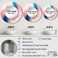 thumbnail image 4 of Designart "Waves of Pink and Gold" Abstract Round Mirror Wall Decor Modern - Large Pink Round Bathroom Mirror - Round Mirror - 29" x 29", 4 of 6