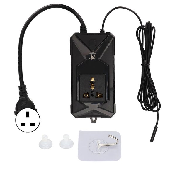 Aquarium Temperature Controller Real Time Digital Over Temp Fish Tank Thermostat with Probe 110‑220V Plug