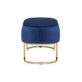 thumbnail image 5 of Elinor Bench ,Velvet Bench, Oval Velvet Bench, Oval Bench with Gold Legs, Backless Bench, Blue Velvet Footstool, Bedroom Bench, Entryway Bench, Living Room Bench, 5 of 5