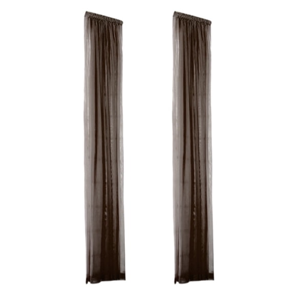 Rod Pocket Sheer Curtains, Providing Privacy And Light Filtering, Made Of Polyester, Suitable For Bedrooms And Patio Doors, Set Of Two Panels