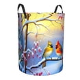 thumbnail image 2 of PHELIKA Winter Snow Cardinals Birds 02 Laundry Basket 65L Large Foldable Round For Dirty Clothes Toy Storage, 2 of 6