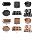 thumbnail image 4 of Bewildely Molde antiadherente para horno, molde para pan tostado, resistente a altas temperaturas, bandeja para repostería de ternera frita, herramienta Cocina y Comedor negro Tipo 2 Bewildely HA009397-02, 4 of 6