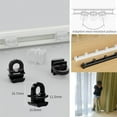 thumbnail image 4 of GXCZ Ceiling Mounted Curtain Rail For Curtains, Wall Divider Curtain, RV Curtain Track, For Balcony, Bedroom, Living Room, Office(White-ceiling,560cm/4 * 140cm), 4 of 8