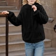 thumbnail image 6 of Cethrio Fleece Jackets for Girls, Lightweight Warm Soft Zipper Fall Winter Outerwear Black Size 7-8 T, 6 of 7