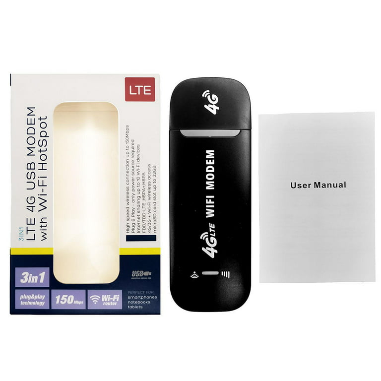galop overtale læder 4G LTE USB Modem Dongle Unlocked WiFi Wireless Network Adapter Hotspot  Router - Walmart.com