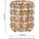 thumbnail image 1 of Make Up Brush Storage Made Of Crystal - Cosmetic Organizer Make Up Brush Holder, Gold 9 * 12cm, 1 of 5
