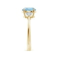 thumbnail image 3 of Angara Natural 1.6 Ct. Aquamarine with Diamond Classic Ring in 14K Yellow Gold for Women (Ring Size: 11.5), 3 of 10