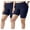 Dark Blue, variant on 2PC Capri Leggings for Plus Size Women with Tummy Control Elastic Waist Seamless Workout Athletic Running Leggings Yoga Shorts Leggings for Women Black L