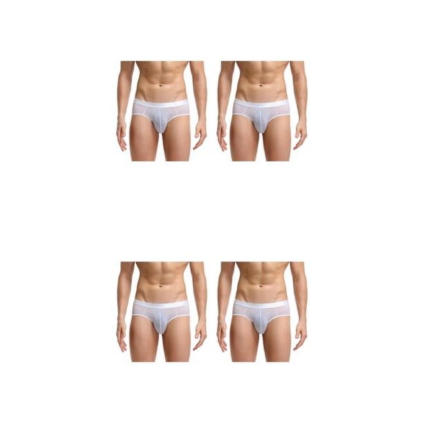 Sonducket 2x calzoncillos de ropa interior de hombre de sellado Flexible de cuerpo delgado para aspecto Sexy calzoncillos de ropa interior de blanco XXL 2Conjunto