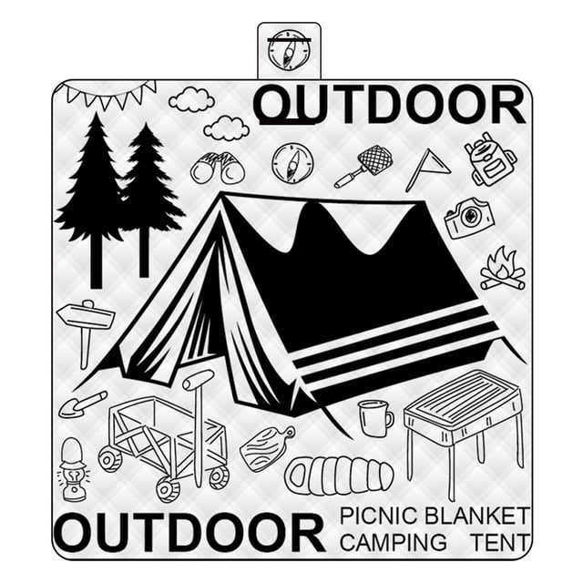 Tapis de Sol de Camping Extérieur Imperméable, Tapis de Pique-Nique Épaissi, Tapis de Sol en Pongé Résistant à l'Usure, Tapis de Sol Multifonctionnel Anti-Humidité pour la Randonnée