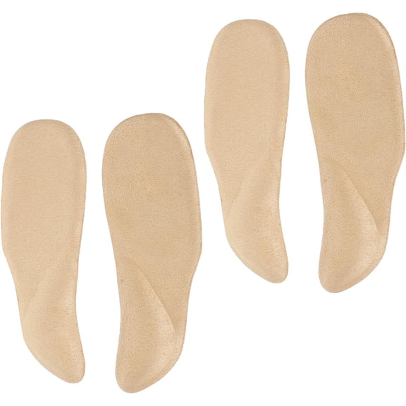 Flat Feet Support Gel Insoles, 2 Pairs Heel and Arch Cushions with Stabilizers, Soft Inserts for Fallen Arches, Men and Women