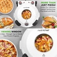 thumbnail image 4 of NutriChef Electric Pizza Oven | 1200W Countertop Pizza Maker with Temperature Control & Thermometer | Viewing Window for Precise Cooking | Heats up to 800˚F | Easy to Clean Non-Stick Coating | White, 4 of 8