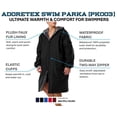 thumbnail image 5 of Adoretex Unisex Faux Fur Waterproof Swim Parka Change Robe – Ultra-Warm, Lightweight Sport Outerwear for Kids and Adults (PK003) - Black - AM, 5 of 7