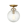 thumbnail image 3 of Trade Winds Nicole Semi-Flush Mount Ceiling Light in Natural Brass, 3 of 4