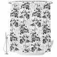 thumbnail image 2 of Shower Curtains for Bathroom, Black Gray Fruit Waterproof Fabric Shower Curtain, Vintage Plant Nature Botanical Flower Decorative Bathroom Curtain for Bathtub, 72"x72", No Hooks Included, 2 of 9