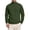 Army Green, variant on Sweater for Men Stand Collar with Elbow Patches Vintage Pullover Sweater