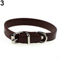 thumbnail image 2 of Flmtop Chien Chat Chiot Mignon Faux Cuir Couleur Pure Réglable Cou Boucle Col Café, 2 of 8
