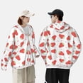 thumbnail image 6 of Fotbe Hand Drawn Strawberry Men's Women's UPF 50+ Sun Protection Jacket Hooded Cooling Shirt with Pockets Hiking Outdoor Performance-Medium, 6 of 9