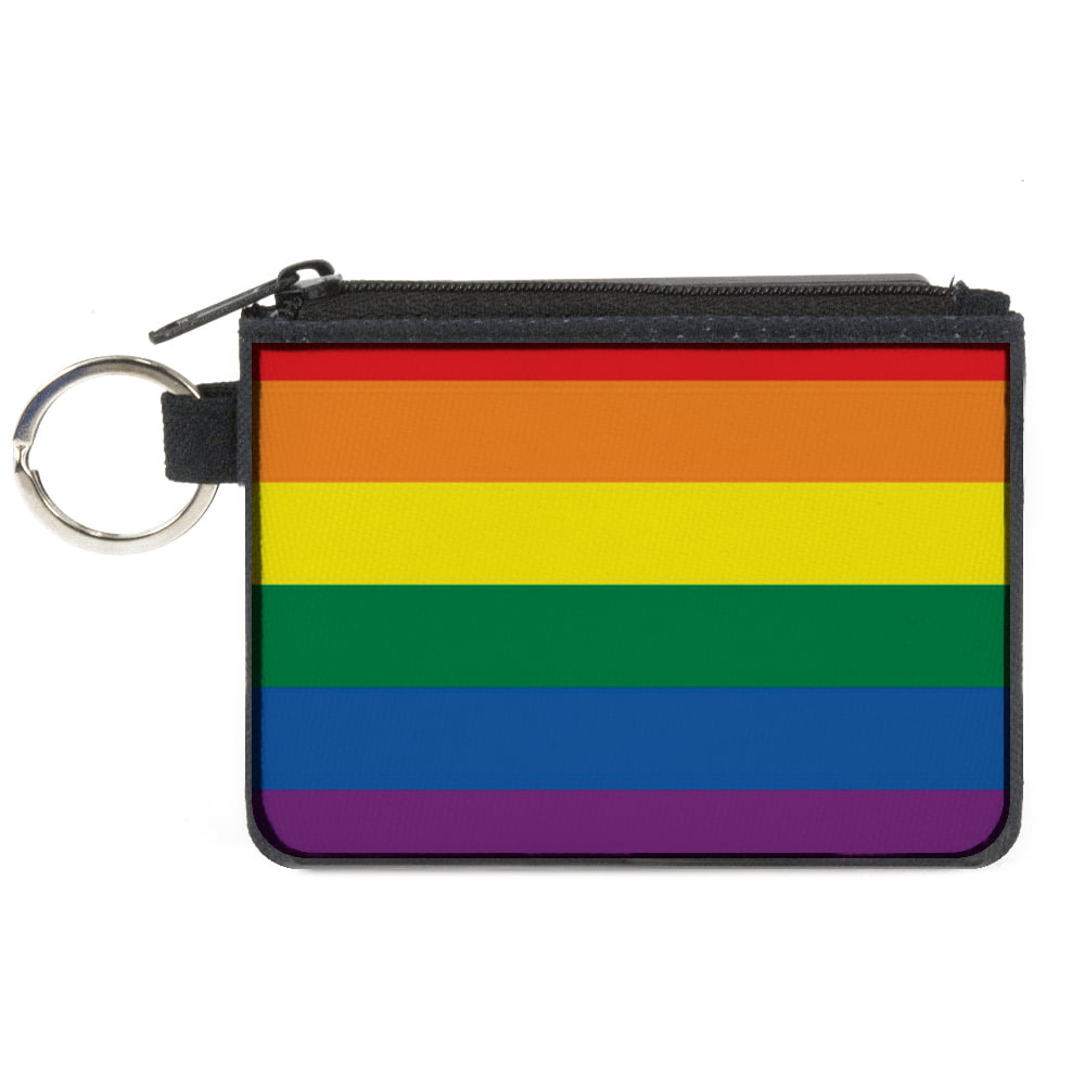 RAINBOW Wallet Cuff Chain clutch purse zipper gay pride Beach LGBT $21.99 ret. 