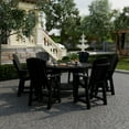 thumbnail image 2 of Wildridge Heritage 7-Piece 60" Pub Counter Set, Black - Outdoor Weather Resistant Recycled Plastic Furniture for Patio, 2 of 7