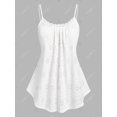 thumbnail image 3 of Conjunto de Pijama Broderie Anglaise de Color Bloque con Cordones Rosegal Pijamas y Batas Tallas Grandes, 3 of 5