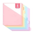 thumbnail image 2 of 8 Count Dividers with Two Pockets, 8 tab Binder Dividers Binder Organizer, Binder Divider with Tabs for School Office and Home Organization, Multicolor, 1 Set 28.5x23.6x1cm, 2 of 6
