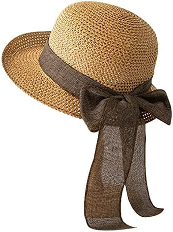 Summer Solid Mesh Sun Hats Women Designer Bucket Hats Womens Beach SunHat  Foldable Wide Brim Female With Bow