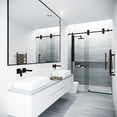 thumbnail image 7 of Vigo VG6041MBCL5674 Elan 74" High X 56" Wide Sliding Frameless Shower Door - Black, 7 of 7