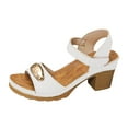 thumbnail image 6 of Dakaela Women Wedge Sandals Arch Support Ladies Dress Pumps Open Toe Platform Casual Walking Shoes, 6 of 7