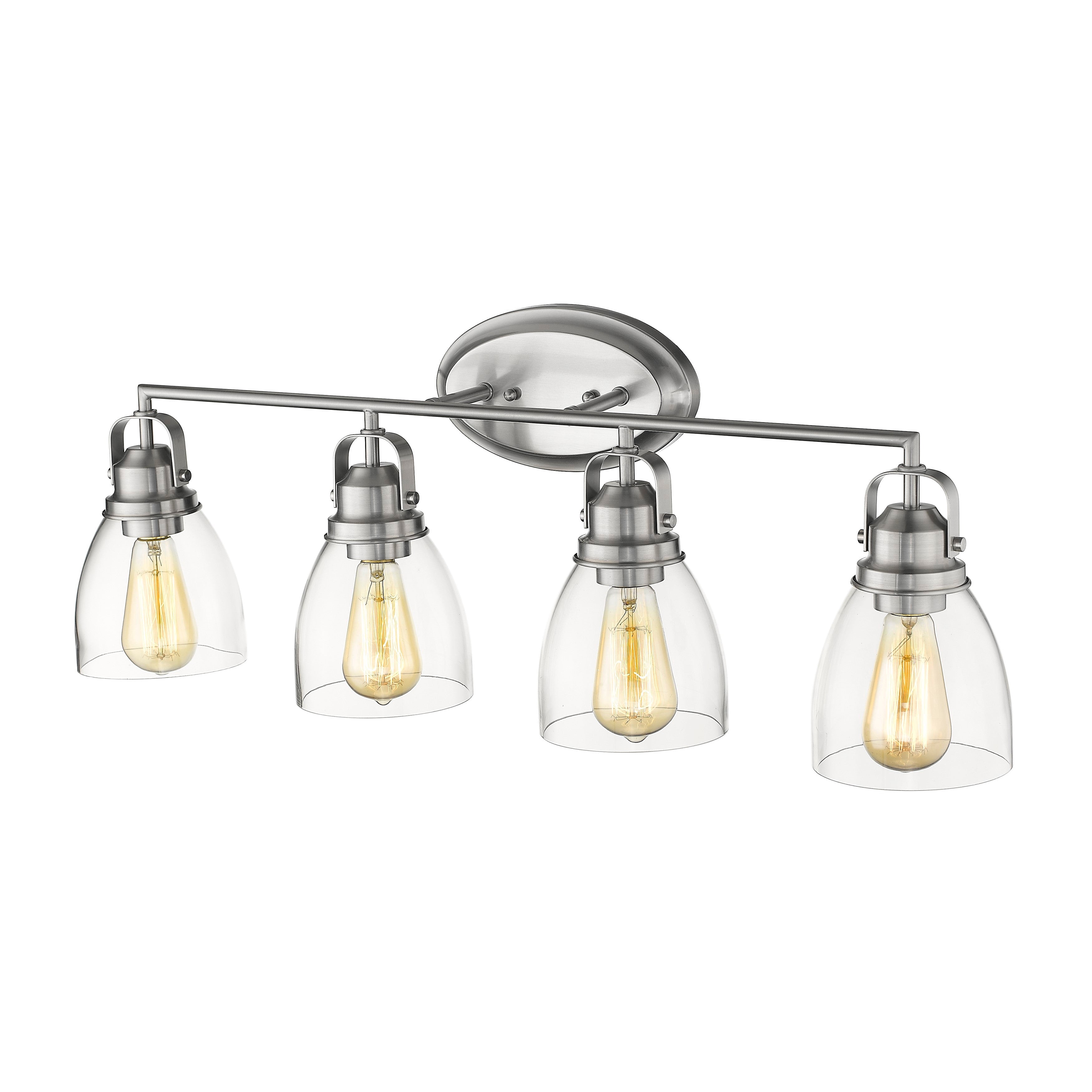 RADIANCE Goods Contemporary 4 Light Brushed Nickel Bath Vanity Light