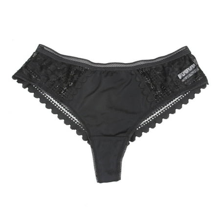 

Women s Silky Skin Low Rise Panty，Women s Casual Comfort Seamless Ladies Ice Silk Thong Pack of 5