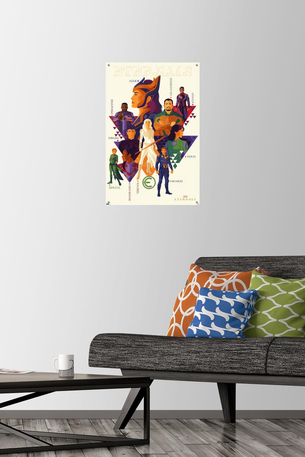 Marvel Eternals - Minimalist Wall Poster with Pushpins, 14.725" x 22.375"