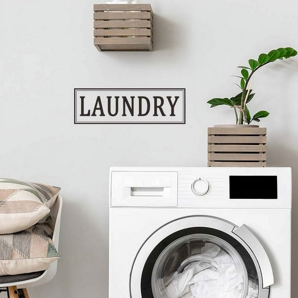 English Slogan Laundry Room Self-adhesive Wall Stickers Home Background Wall Painting Home Decor Glass Window Door Cabinet Decorative Wall Sticker