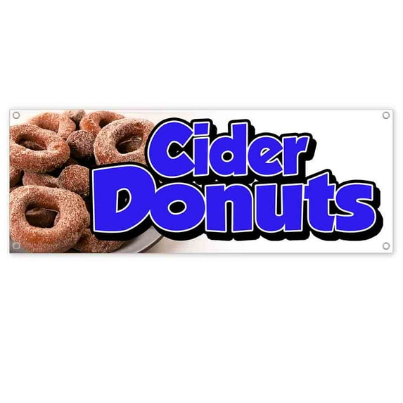 Cider Donuts 13 oz Vinyl Banner With Metal Grommets