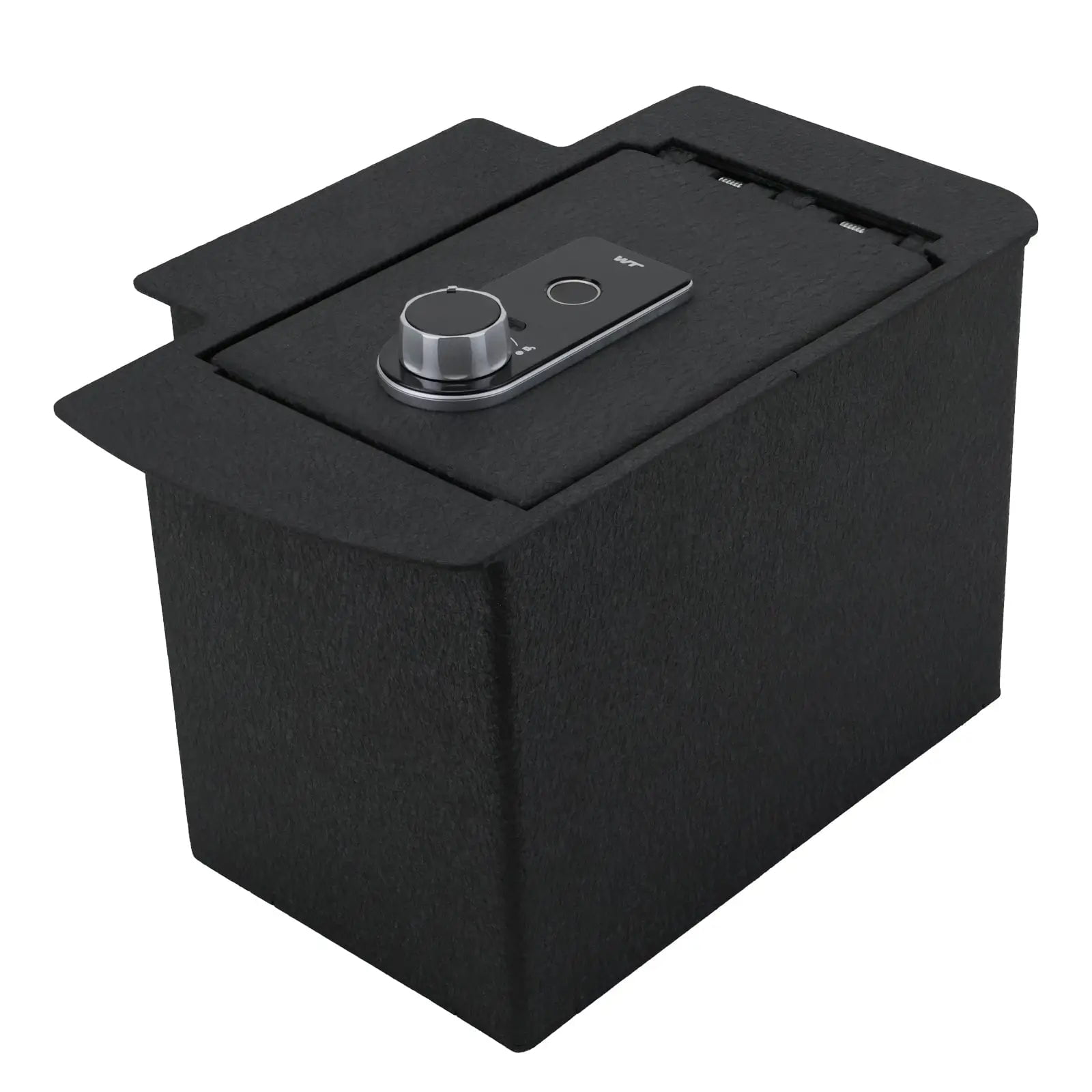 Console Safe Gun Safe for Car, WASAI Premium In-vehicle Console Gun Vault Lockbox Compatible with 2005-2015 Toyota Tacoma with Heavy Gauge Plate Steel, Fingerprint Lock with Key.