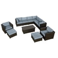 thumbnail image 1 of Innesbrook Collection 11-Piece Aluminum Patio Conversation Set with Spa Cushions, 1 of 2