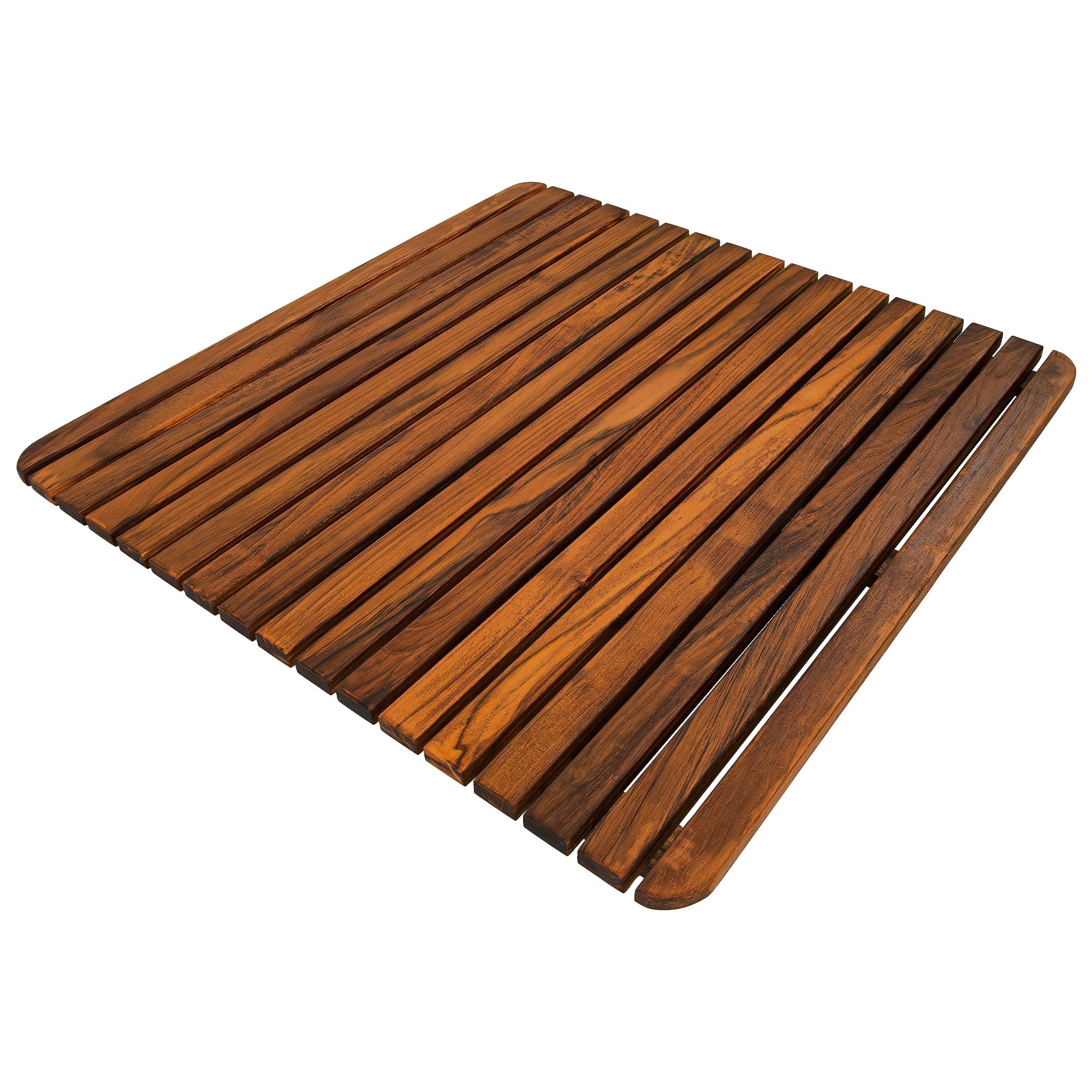 Nordic Teak 24" x 24" Oiled Shower and Bath Mat - Brown